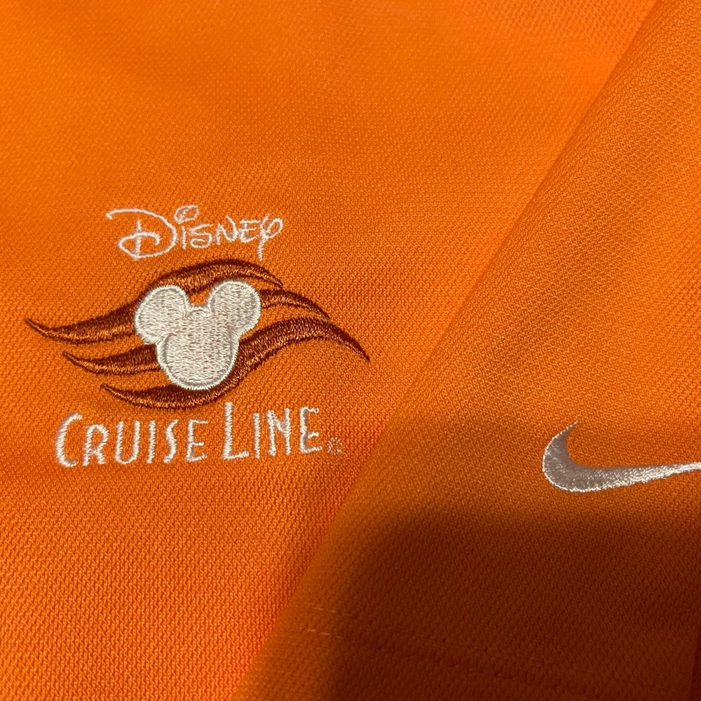 DISNEY CRUISE LINE DCL NIKE GOLF MEN'S SIZE MEDIUM (?) CERAMIC ORANGE POLO